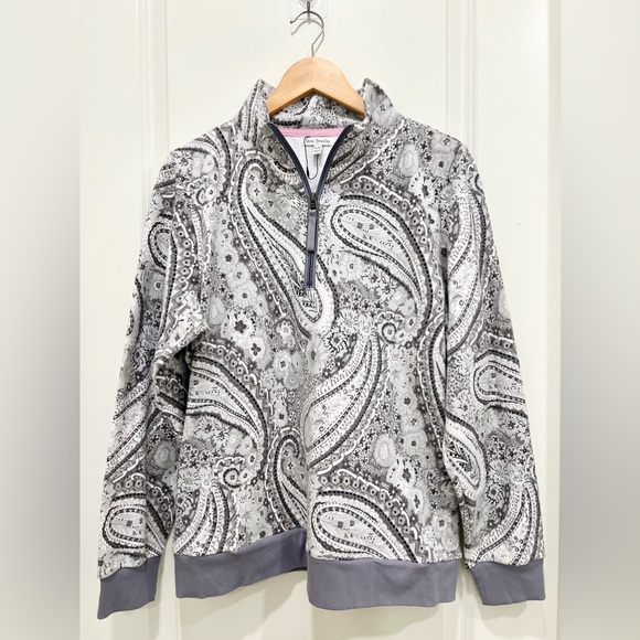 VERA BRADLEY French Terry Quarter-Zip Sweatshirt with Pockets - Picture 2 of 8